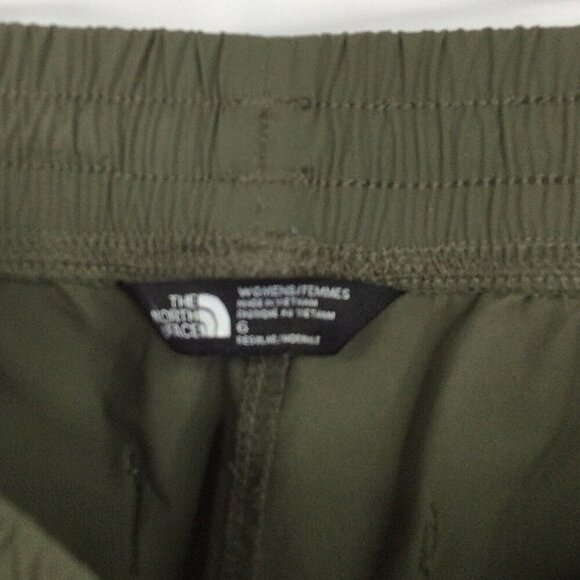 The North Face Jogger Pants Womens Size 6 Olive Green Cargo Drawstring Hiking - Picture 2 of 10